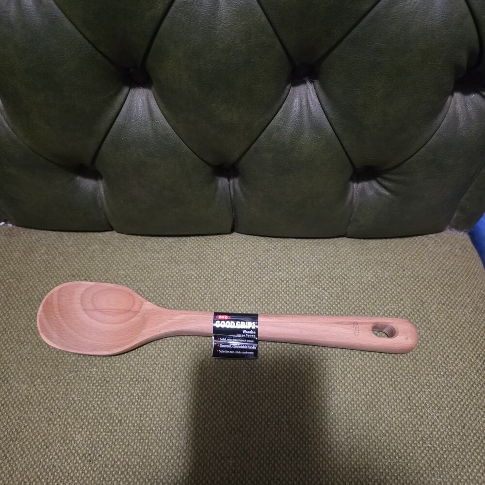 OXO Good Grips Wooden Large Spoon NWT beechwood